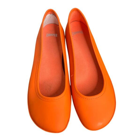 Camper Girl sz EU37 Right Orange Nina Ballerinas Flats Casual Preppy Colorful - Picture 2 of 7